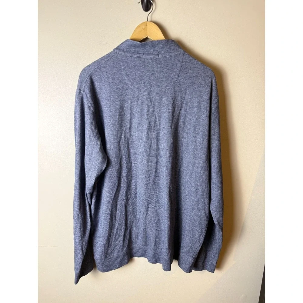 Peter Millar‎ Sweater Mens 2XL Blue Golf Comfort 1/4 Zip Pullover Breathable
